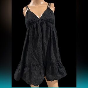 Wild Fable Black Eyelet Babydoll Dress